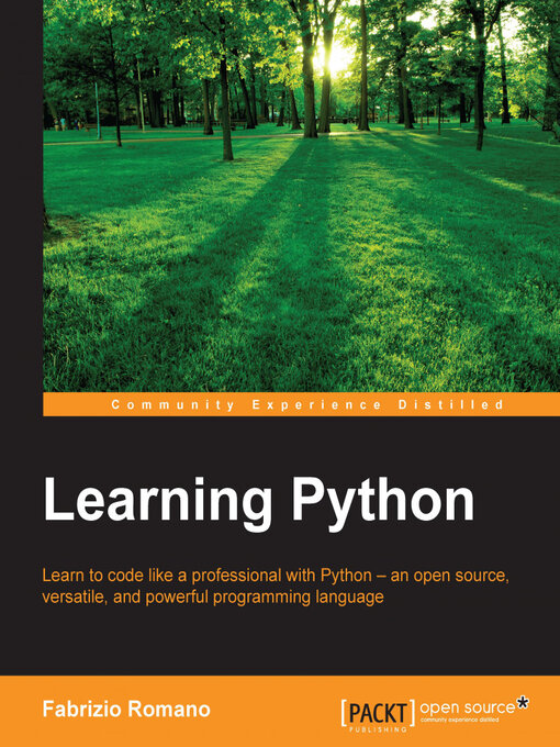 Title details for Learning Python by Fabrizio Romano - Available